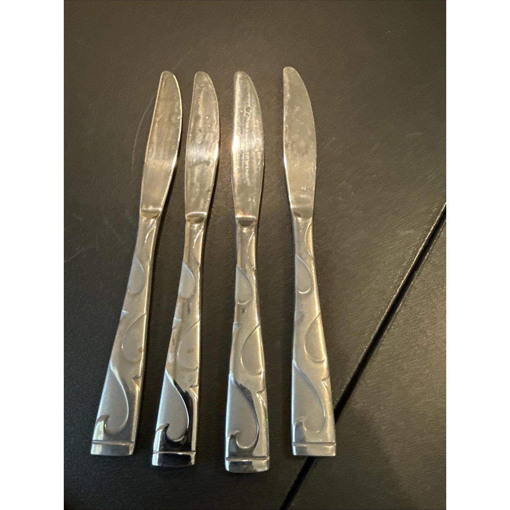Oneida Tuscany Dinner Knives Knife Silverware Flatware Stainless Steel Set Of‎ 4
